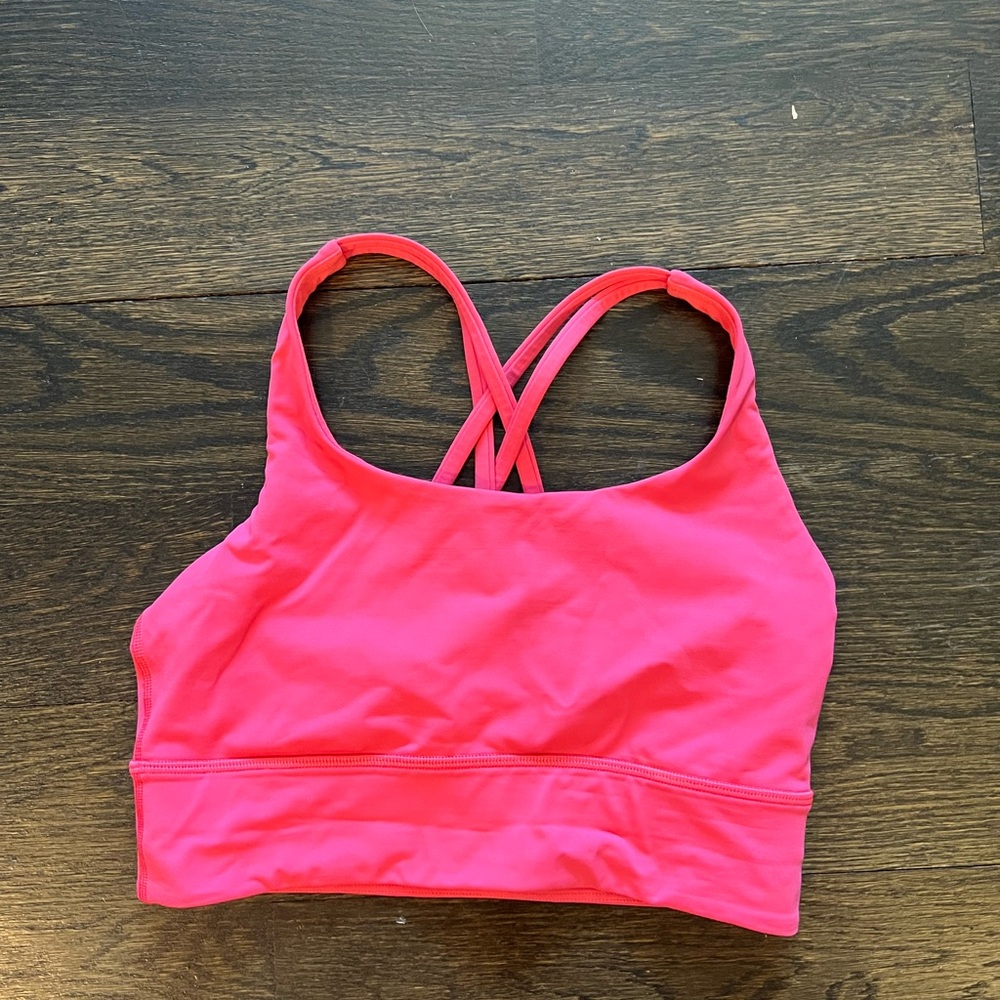 Lululemon Pink workout bra - energy Longline